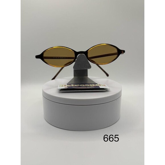 Vintage Y2K Sunglasses | NOS | Non Prescription | Brown Monochrome | 2000s - Picture 3 of 10